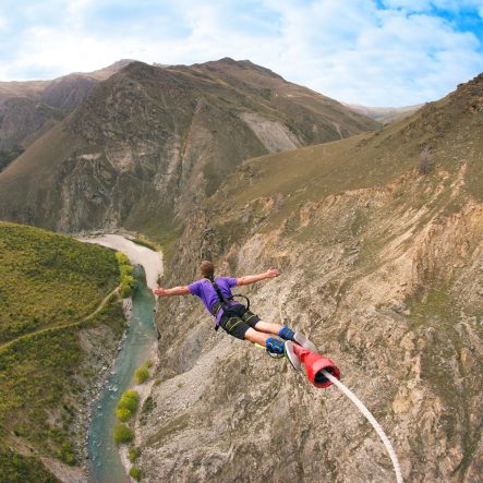 Nevis Bungy in Queenstown with AJ Hackett
